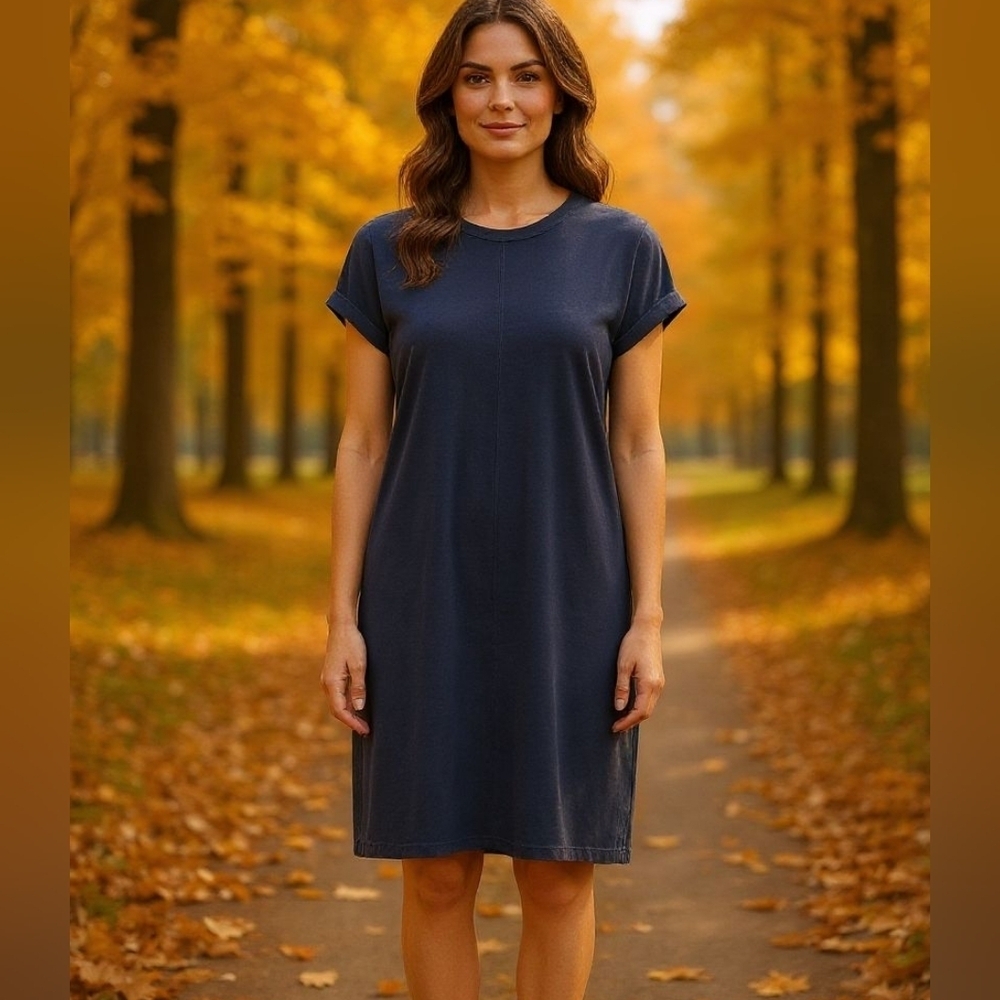 Calvin Klein - NWT, Blue Sweater Dress, Short Sleeve W/Cuffs, Size S, - Picture 12 of 12